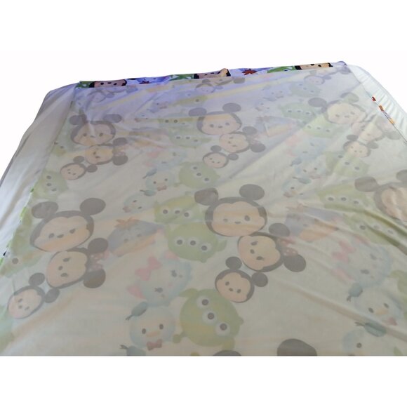 Disney Tsum Tsum Twin Flat Sheet Mickey Aliens Frozen Eeyore Jay Franco Fabric - Picture 7 of 13